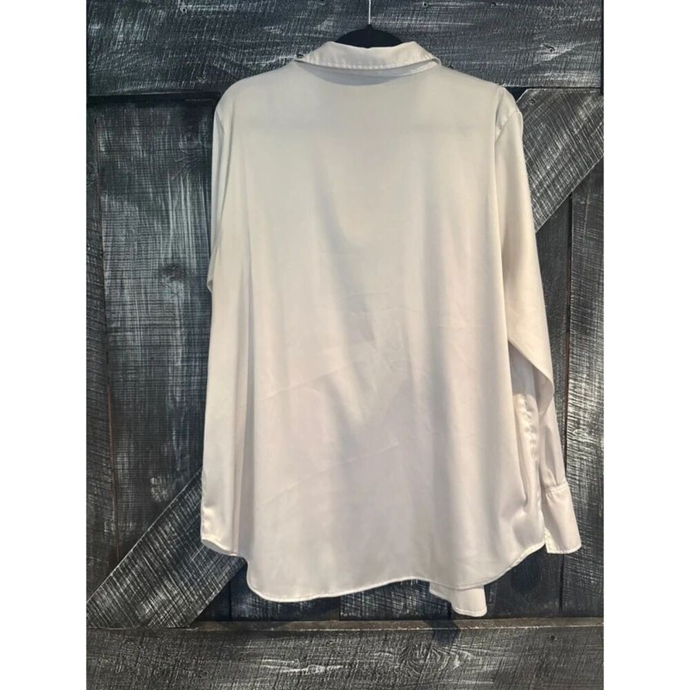 Silk-like button down shirt